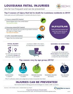 Top causes of fatal injury infographic (2015 data)