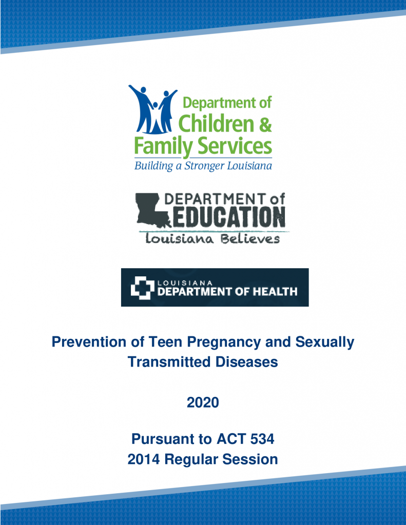 Report cover: Prevention of Teen Pregnancy and Sexually Transmitted Diseases